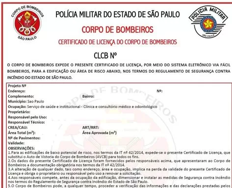 CLCB Pinhais Certificado de Licença do Corpo de Bombeiros
